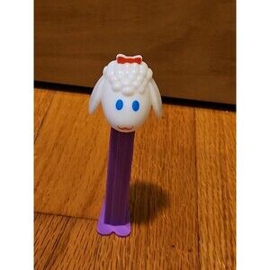 Vintage White Lamb Red Bow Purple 1979 Pez 4 Inch Dispenser With Feet